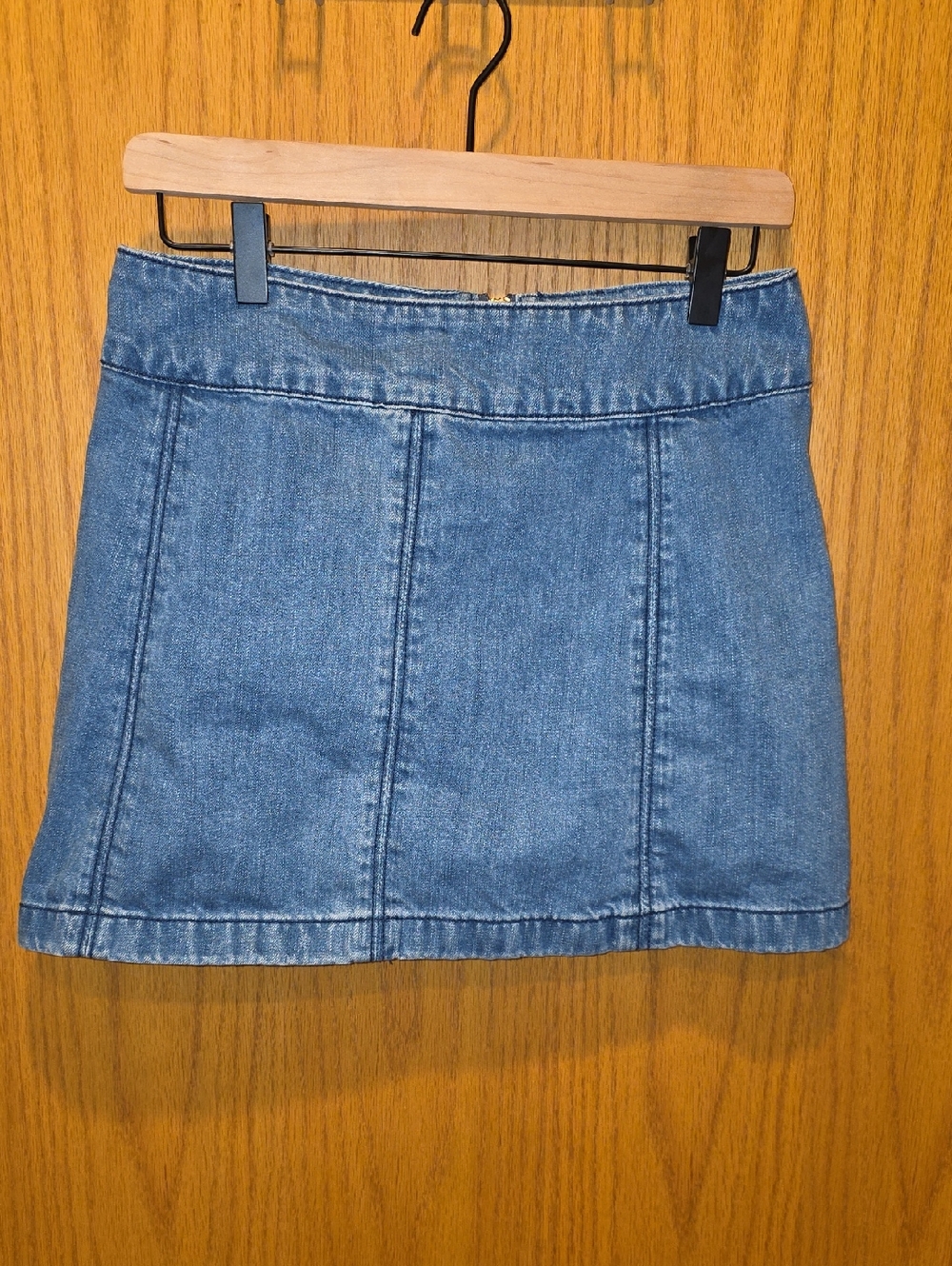 Free People Light Blue Denim Mini Skirt